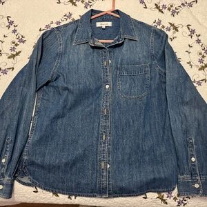 Madewell Denim Blouse NWOT Size Med
